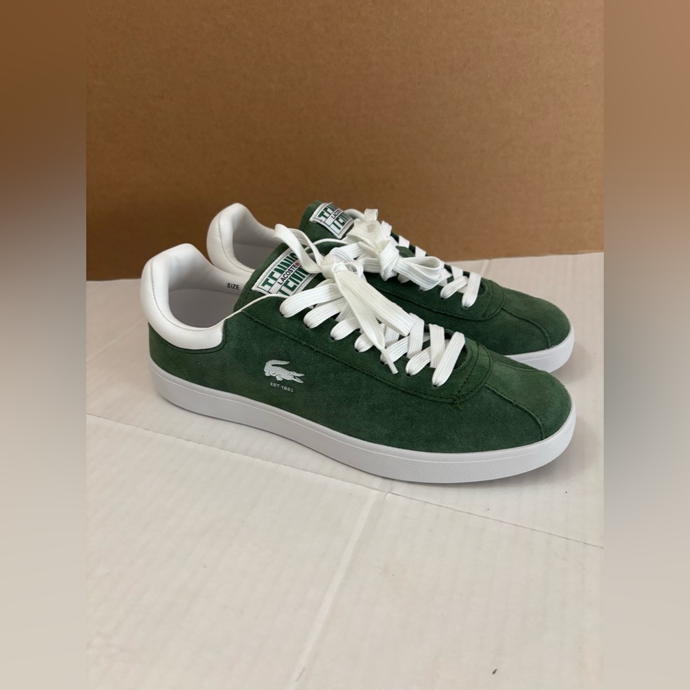 MEN'S LACOSTE BASESHOT SUEDE CASUAL SHOES Sz 9